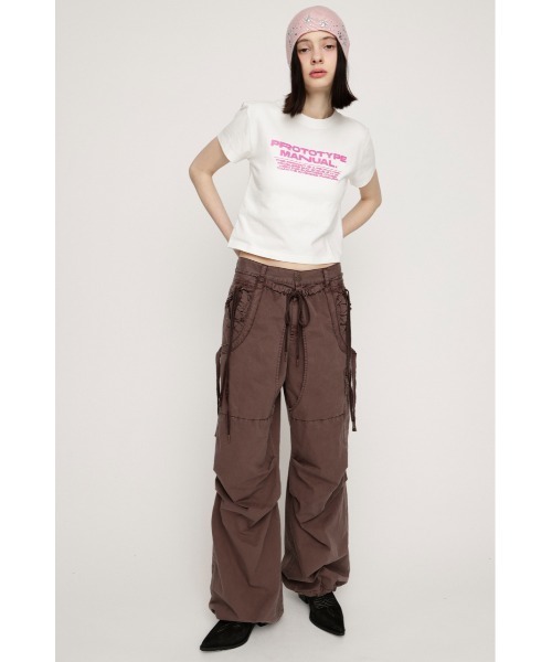 SLY(スライ)の「COMPACT LOGO T/SH コンパクト ロゴ Tシャツ 半袖 夏服 春服(Tシャツ/カットソー・レディース・ホワイト/ライトブラック/ピンク/ブラック・FREE)」の5枚目の写真