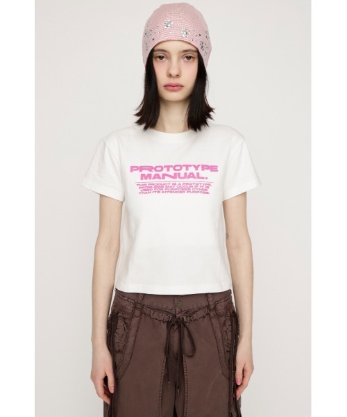 SLY(スライ)の「COMPACT LOGO T/SH コンパクト ロゴ Tシャツ 半袖 夏服 春服(Tシャツ/カットソー・レディース・ホワイト/ライトブラック/ピンク/ブラック・FREE)」の7枚目の写真