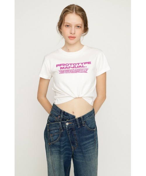 SLY(スライ)の「COMPACT LOGO T/SH コンパクト ロゴ Tシャツ 半袖 夏服 春服(Tシャツ/カットソー・レディース・ホワイト/ライトブラック/ピンク/ブラック・FREE)」の20枚目の写真