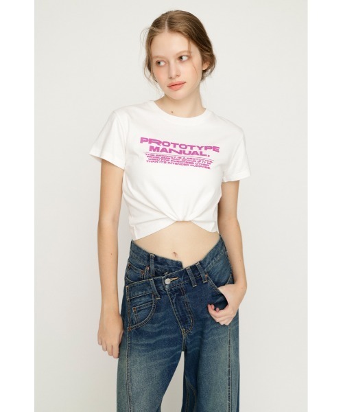 SLY(スライ)の「COMPACT LOGO T/SH コンパクト ロゴ Tシャツ 半袖 夏服 春服(Tシャツ/カットソー・レディース・ホワイト/ライトブラック/ピンク/ブラック・FREE)」の21枚目の写真