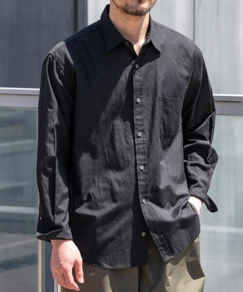 URBAN RESEARCH ROSSO MEN(アーバンリサーチロッソメン)の「『WEB限定』『イージーケア』『XLサイズあり』アーバンリラックスリネンシャツ(シャツ/ブラウス・メンズ・ブルー/ブラック/アイボリー/カーキ/ホワイト/ネイビー・X-LARGE/LARGE/MEDIUM/SMALL)」の12枚目の写真