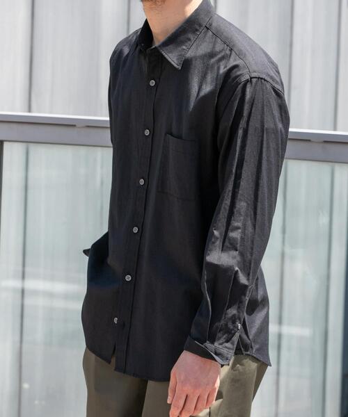 URBAN RESEARCH ROSSO MEN(アーバンリサーチロッソメン)の「『WEB限定』『イージーケア』『XLサイズあり』アーバンリラックスリネンシャツ(シャツ/ブラウス・メンズ・ブルー/ブラック/アイボリー/カーキ/ホワイト/ネイビー・X-LARGE/LARGE/MEDIUM/SMALL)」の14枚目の写真