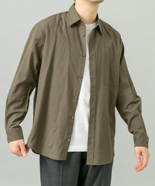 URBAN RESEARCH ROSSO MEN（アーバンリサーチロッソメン）の「『WEB限定』『イージーケア』『XLサイズあり』アーバンリラックスリネンシャツ（シャツ/ブラウス・メンズ・ブルー/ブラック/アイボリー/カーキ/ホワイト/ネイビー・X-LARGE/LARGE/MEDIUM/SMALL）」の10枚目の写真