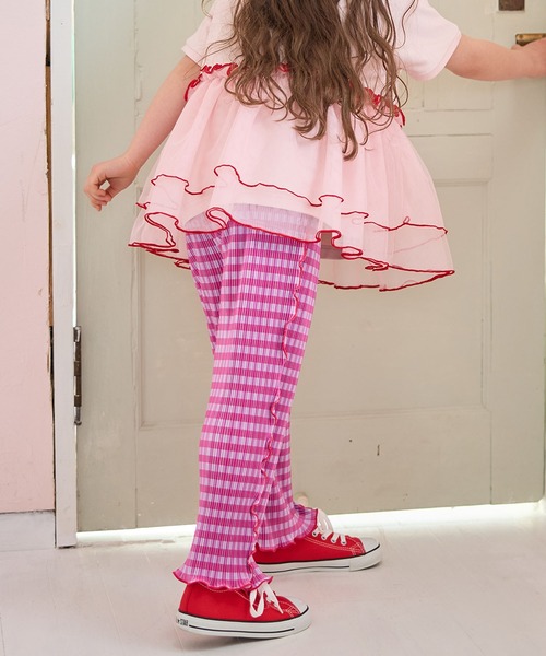 Piet(ピエット)の「チェックプリーツパンツ(その他パンツ・キッズ・ピンク/ブラック・120/130/110/100)」の9枚目の写真