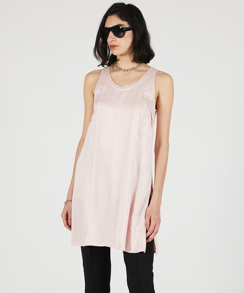 PRANK PROJECT(プランクプロジェクト)の「【2026Summer Pre-Order】サテンタンクチュニック / Satin Tank Tunic(チュニック・レディース・ホワイト/ピンク/ブラック・FREE)」の1枚目の写真