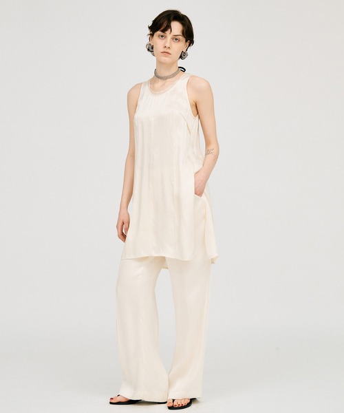 PRANK PROJECT(プランクプロジェクト)の「【2026Summer Pre-Order】サテンタンクチュニック / Satin Tank Tunic(チュニック・レディース・ホワイト/ピンク/ブラック・FREE)」の7枚目の写真