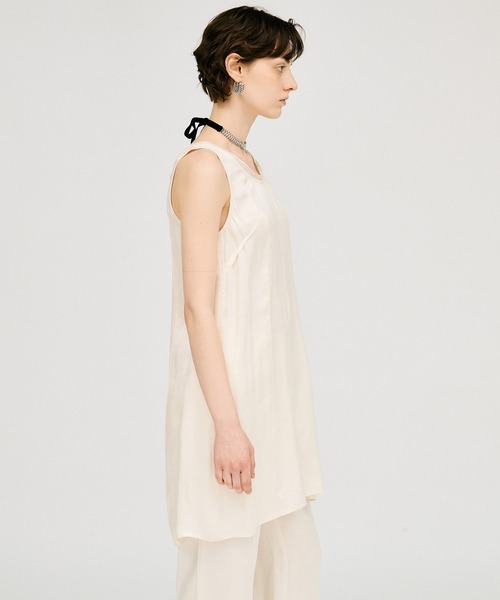 PRANK PROJECT(プランクプロジェクト)の「【2026Summer Pre-Order】サテンタンクチュニック / Satin Tank Tunic(チュニック・レディース・ホワイト/ピンク/ブラック・FREE)」の9枚目の写真