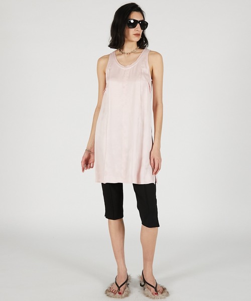 PRANK PROJECT(プランクプロジェクト)の「【2026Summer Pre-Order】サテンタンクチュニック / Satin Tank Tunic(チュニック・レディース・ホワイト/ピンク/ブラック・FREE)」の6枚目の写真
