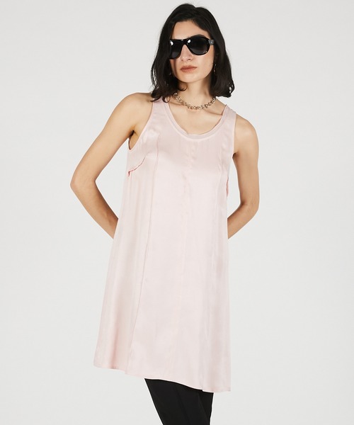 PRANK PROJECT(プランクプロジェクト)の「【2026Summer Pre-Order】サテンタンクチュニック / Satin Tank Tunic(チュニック・レディース・ホワイト/ピンク/ブラック・FREE)」の10枚目の写真