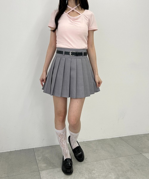 PHILLY(フィリー)の「《2点セット》ベルト付切替プリーツミニスカート(スカート・レディース・グレー/ブラック・SMALL/MEDIUM)」の22枚目の写真