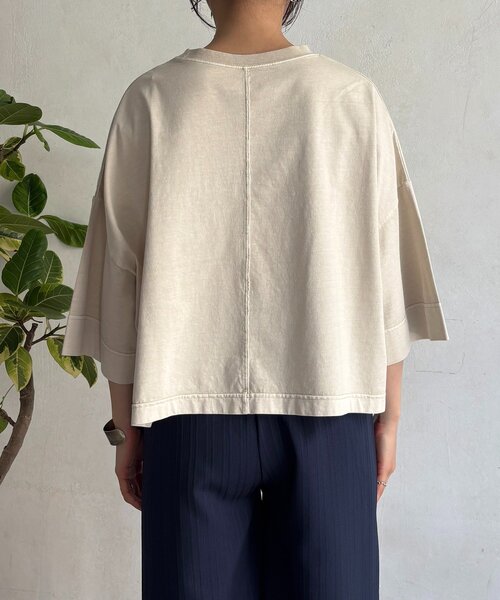 un dix cors(アンディコール)の「ピグメントオーバーロゴTEE(Tシャツ/カットソー・レディース・チャコールグレー/オフホワイト/ピンク/ベージュ・FREE)」の10枚目の写真