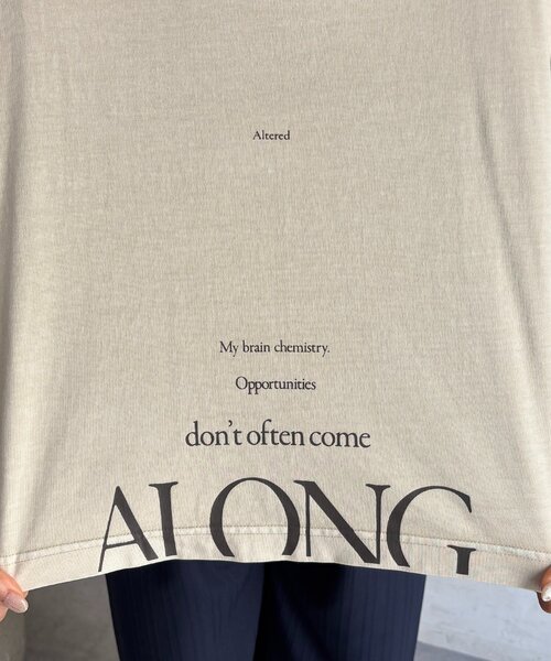 un dix cors(アンディコール)の「ピグメントオーバーロゴTEE(Tシャツ/カットソー・レディース・チャコールグレー/オフホワイト/ピンク/ベージュ・FREE)」の12枚目の写真