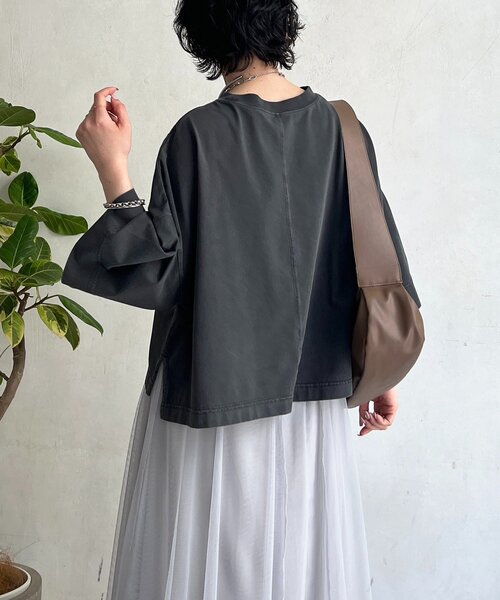 un dix cors(アンディコール)の「ピグメントオーバーロゴTEE(Tシャツ/カットソー・レディース・チャコールグレー/オフホワイト/ピンク/ベージュ・FREE)」の18枚目の写真