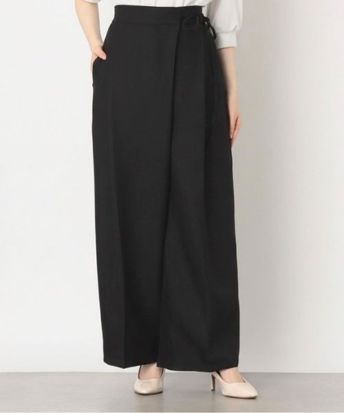 Human 2nd Occasion(ヒューマンセカンドオケージョン)の「エステル ツイル ラップパンツ(その他パンツ・レディース・ブラック・M)」の4枚目の写真