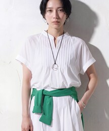 INDIVI | 【撥水/UVケア/SETUP可能】軽量タックスキッパーブラウス(シャツ/ブラウス)