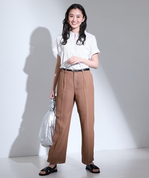 INDIVI(インディヴィ)の「【撥水/UVケア/SETUP可能】軽量タックスキッパーブラウス(シャツ/ブラウス・レディース・ベージュ/ブルー系その他/ブラック/ホワイト・05/13/15 /38/34/19)」の20枚目の写真