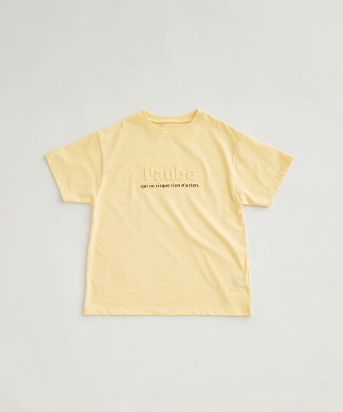 etoll.(エトル)の「UVカット&接触冷感 3DエンボスロゴTシャツ(Tシャツ/カットソー・レディース・イエロー/オフホワイト/ブラック/チャコール・FREE)」の7枚目の写真