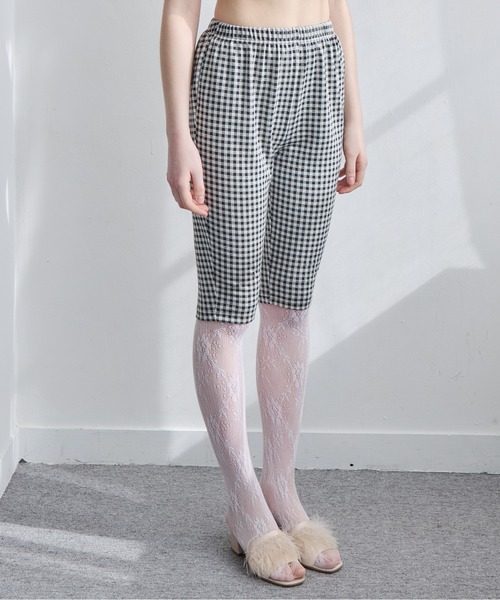 etre loin(エトルワン)の「ギンガムチェックサブリナストレッチパンツ / Gingham check sabrina stretch pants(その他パンツ・レディース・ピンク/ブルー/ブラック・M)」の13枚目の写真