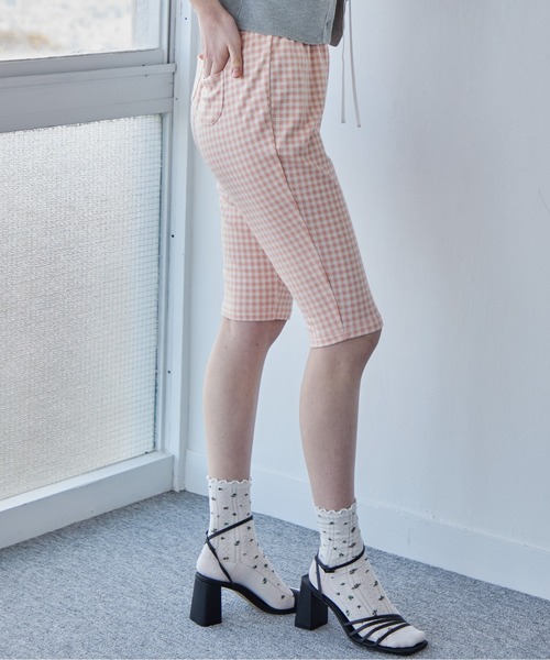 etre loin(エトルワン)の「ギンガムチェックサブリナストレッチパンツ / Gingham check sabrina stretch pants(その他パンツ・レディース・ピンク/ブルー/ブラック・M)」の22枚目の写真