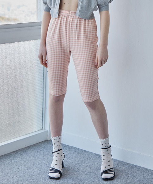 etre loin(エトルワン)の「ギンガムチェックサブリナストレッチパンツ / Gingham check sabrina stretch pants(その他パンツ・レディース・ピンク/ブルー/ブラック・M)」の21枚目の写真