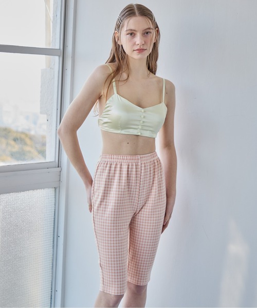 etre loin(エトルワン)の「ギンガムチェックサブリナストレッチパンツ / Gingham check sabrina stretch pants(その他パンツ・レディース・ピンク/ブルー/ブラック・M)」の19枚目の写真
