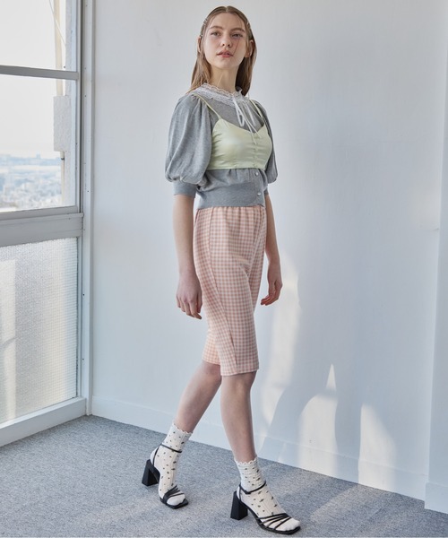 etre loin(エトルワン)の「ギンガムチェックサブリナストレッチパンツ / Gingham check sabrina stretch pants(その他パンツ・レディース・ピンク/ブルー/ブラック・M)」の18枚目の写真