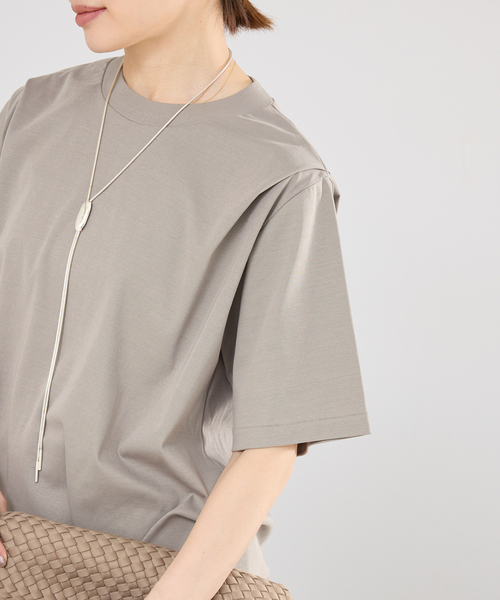 IENA（イエナ）の「GGG/ジージージー CN PLEAT T Tシャツ 02-01-1868（Tシャツ/カットソー・レディース・ブラック/オリーブ/ホワイト・FREE）」の3枚目の写真