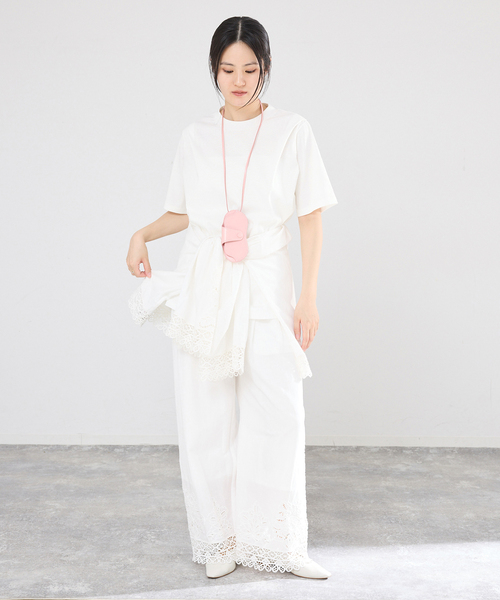 IENA（イエナ）の「GGG/ジージージー CN PLEAT T Tシャツ 02-01-1868（Tシャツ/カットソー・レディース・ブラック/オリーブ/ホワイト・FREE）」の6枚目の写真