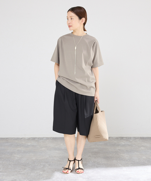 IENA（イエナ）の「GGG/ジージージー CN PLEAT T Tシャツ 02-01-1868（Tシャツ/カットソー・レディース・ブラック/オリーブ/ホワイト・FREE）」の7枚目の写真