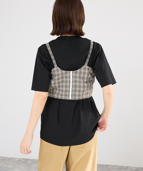 IENA（イエナ）の「GGG/ジージージー CN PLEAT T Tシャツ 02-01-1868（Tシャツ/カットソー・レディース・ブラック/オリーブ/ホワイト・FREE）」の10枚目の写真