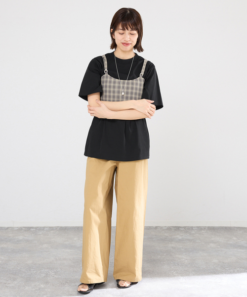 IENA（イエナ）の「GGG/ジージージー CN PLEAT T Tシャツ 02-01-1868（Tシャツ/カットソー・レディース・ブラック/オリーブ/ホワイト・FREE）」の11枚目の写真