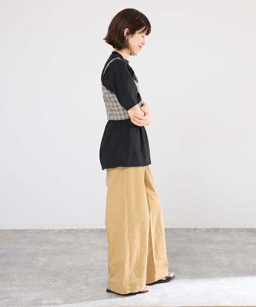 IENA（イエナ）の「GGG/ジージージー CN PLEAT T Tシャツ 02-01-1868（Tシャツ/カットソー・レディース・ブラック/オリーブ/ホワイト・FREE）」の12枚目の写真