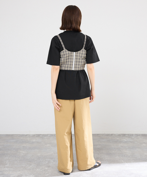 IENA（イエナ）の「GGG/ジージージー CN PLEAT T Tシャツ 02-01-1868（Tシャツ/カットソー・レディース・ブラック/オリーブ/ホワイト・FREE）」の13枚目の写真
