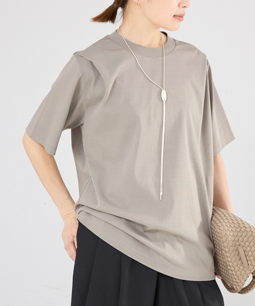 IENA（イエナ）の「GGG/ジージージー CN PLEAT T Tシャツ 02-01-1868（Tシャツ/カットソー・レディース・ブラック/オリーブ/ホワイト・FREE）」の20枚目の写真