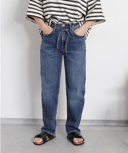 cepo(セポ)の「〈接触冷感 / UVカット〉ICE クロップドストレッチデニムパンツ(デニムパンツ・レディース・ブラック/ブルー系2/ブルー系1/ベージュ/ブルー系3・L/M/S)」の16枚目の写真