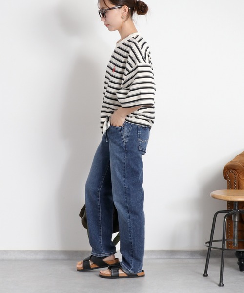 cepo(セポ)の「〈接触冷感 / UVカット〉ICE クロップドストレッチデニムパンツ(デニムパンツ・レディース・ブラック/ブルー系2/ブルー系1/ベージュ/ブルー系3・L/M/S)」の8枚目の写真