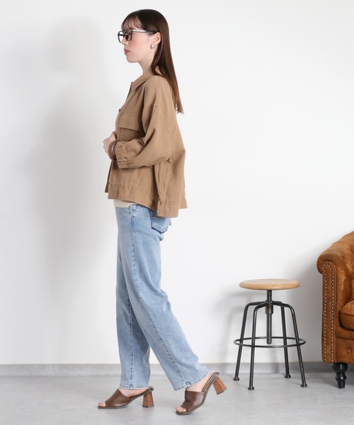 cepo(セポ)の「〈接触冷感 / UVカット〉ICE クロップドストレッチデニムパンツ(デニムパンツ・レディース・ブラック/ブルー系2/ブルー系1/ベージュ/ブルー系3・L/M/S)」の20枚目の写真
