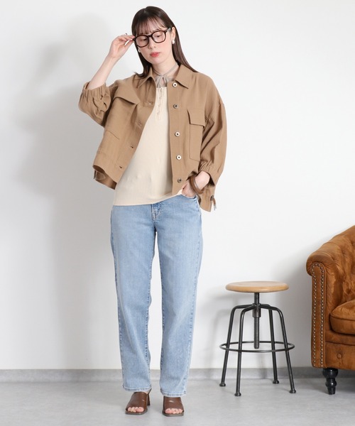 cepo(セポ)の「〈接触冷感 / UVカット〉ICE クロップドストレッチデニムパンツ(デニムパンツ・レディース・ブラック/ブルー系2/ブルー系1/ベージュ/ブルー系3・L/M/S)」の18枚目の写真