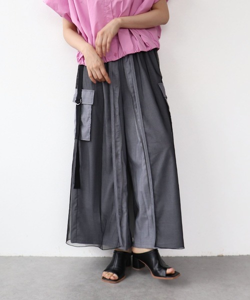 Cepica(セピカ)の「メッシュワーク2フェイスパンツ(その他パンツ・レディース・グレイッシュベージュ/チャコールグレー・FREE)」の19枚目の写真