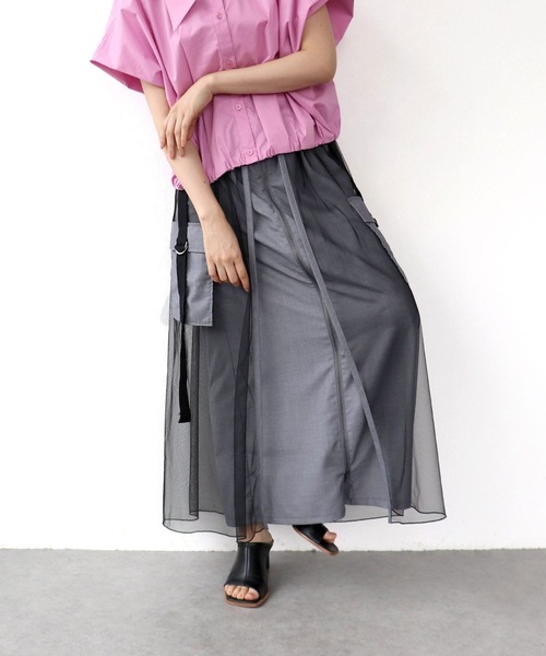 Cepica(セピカ)の「メッシュワーク2フェイスパンツ(その他パンツ・レディース・グレイッシュベージュ/チャコールグレー・FREE)」の17枚目の写真