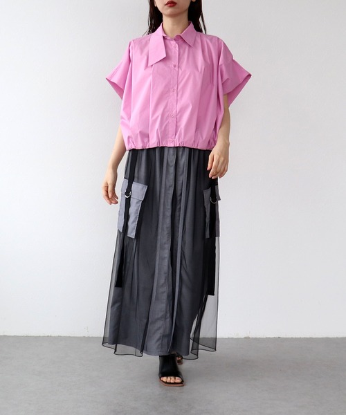 Cepica(セピカ)の「メッシュワーク2フェイスパンツ(その他パンツ・レディース・グレイッシュベージュ/チャコールグレー・FREE)」の14枚目の写真