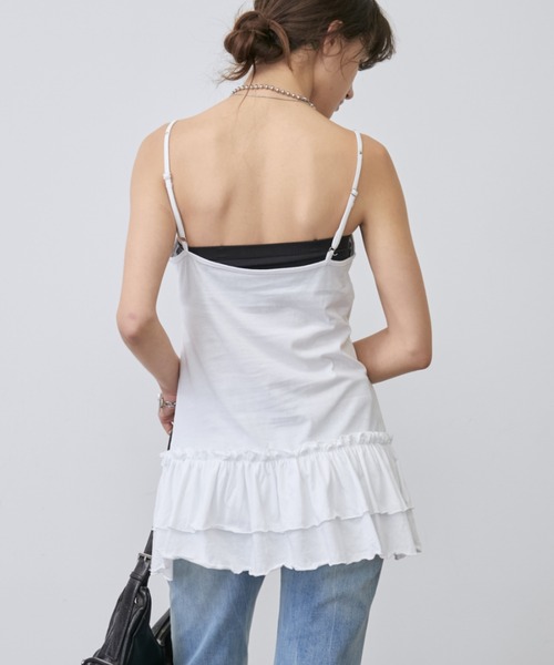 Rohwel(ローウェル)の「Stud Detail Camisole Dress / スタッズディティールキャミワソールワンピース(キャミソール・レディース・ホワイト/グレー・FREE)」の17枚目の写真