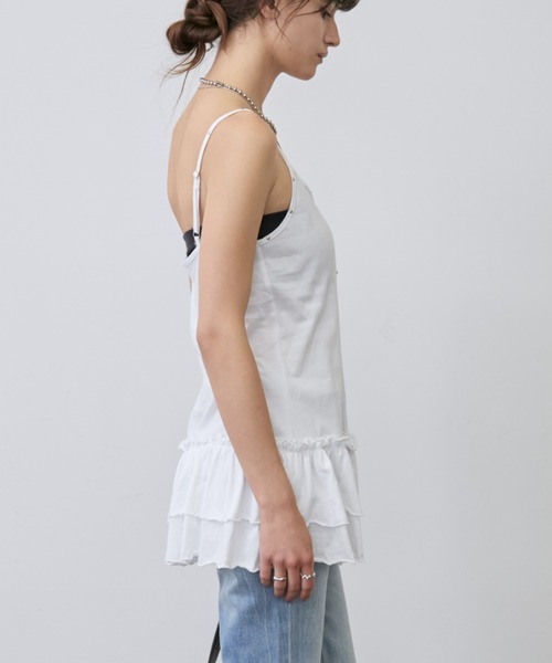 Rohwel(ローウェル)の「Stud Detail Camisole Dress / スタッズディティールキャミワソールワンピース(キャミソール・レディース・ホワイト/グレー・FREE)」の16枚目の写真