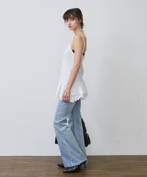 Rohwel(ローウェル)の「Stud Detail Camisole Dress / スタッズディティールキャミワソールワンピース(キャミソール・レディース・ホワイト/グレー・FREE)」の20枚目の写真