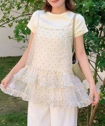 Achic（アシック）の「ドット柄キャミソール（キャミソール）」