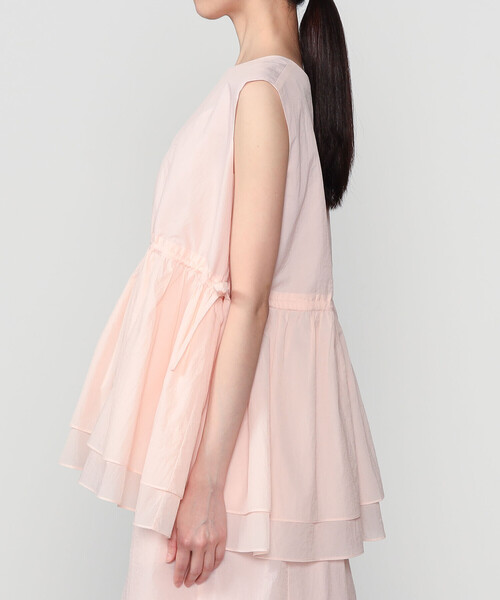 Bshop(ビショップ)の「eunoia | ノースリーブブラウス WOMEN(シャツ/ブラウス・レディース・ピンク/ブラック・ONE)」の13枚目の写真