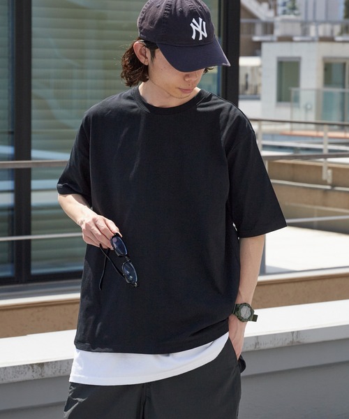 ROOPTOKYO（ループトウキョウ）の「エクストラタッチコットンクルーネックTシャツ 無地 半袖Tシャツ 秋 秋服 2026年秋冬（Tシャツ/カットソー・メンズ・ホワイト/ブラック・S/M/L）」の2枚目の写真