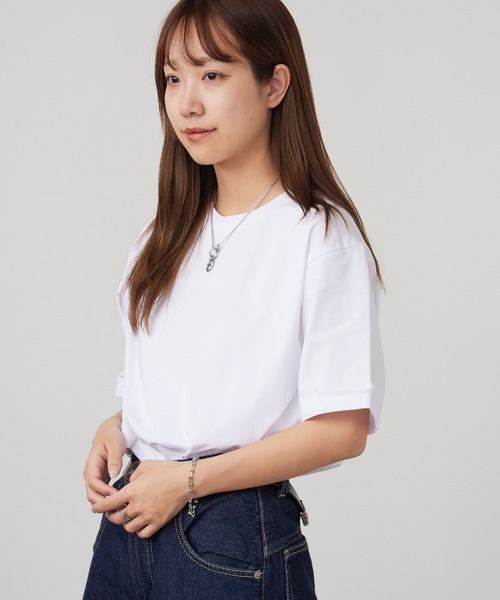 ROOPTOKYO（ループトウキョウ）の「エクストラタッチコットンクルーネックTシャツ 無地 半袖Tシャツ 秋 秋服 2026年秋冬（Tシャツ/カットソー・メンズ・ホワイト/ブラック・S/M/L）」の22枚目の写真