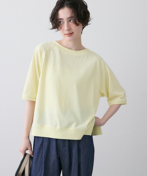 Dessin(デッサン)の「【UVカット/接触冷感】フォルムカットソー5分袖(Tシャツ/カットソー・レディース・ナチュラル/ホワイト系/イエロー系その他/ピンク系/ホワイト系その他3・00/01/02/03)」の17枚目の写真