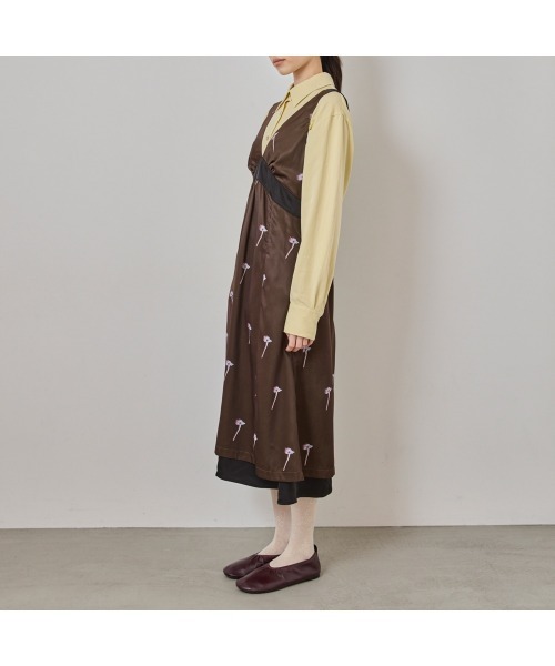 COMMON+HAUS(コモンハウス)の「プリント柄サロペットワンピース(ワンピース・レディース・ライム/ブラウン・M/L)」の15枚目の写真